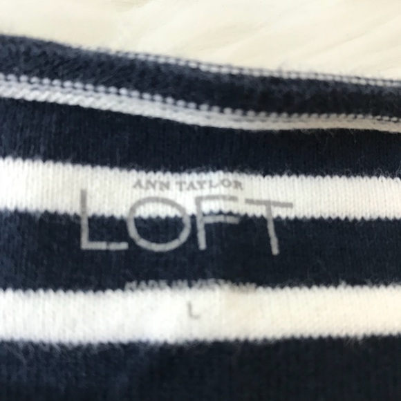 Loft large blue and white striped blouse - Picture 4 of 7